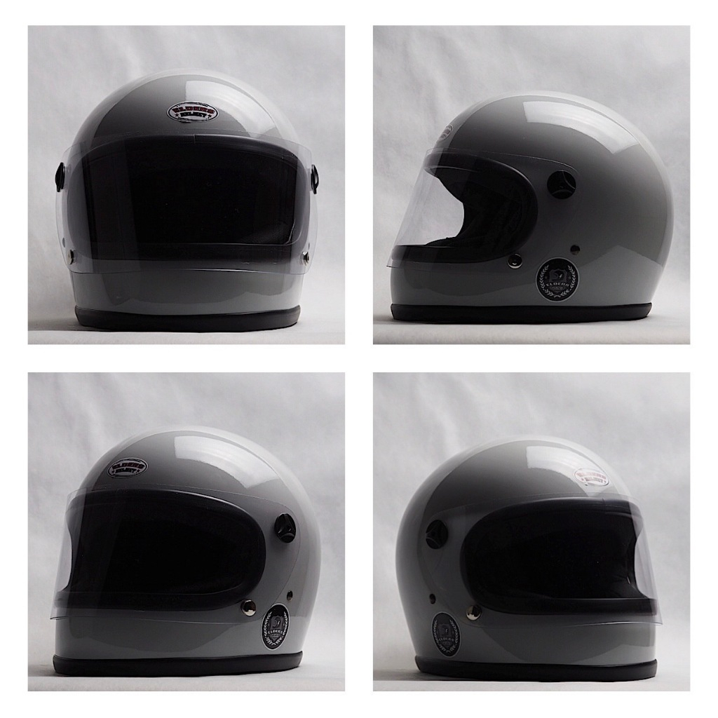 หมวกกันน๊อควินเทจLEGO - GRAY colors with black trim : สีเทา ขอบยางดำ
