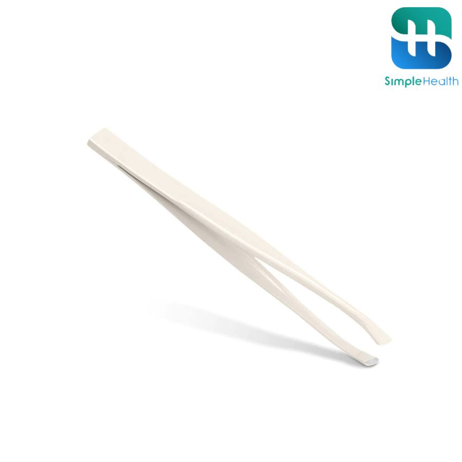 Simple Healthcare แหนบ  แหนบถอนเส้นขน tweezer จับขนได้แน่น สแตสเลสทนสนิม ทำความสะอาดง่าย พกพาง่าย