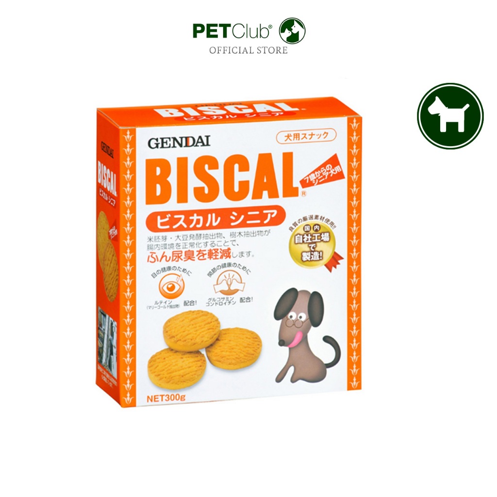 [PETClub] BISCAL ( Senior )  แบบกล่อง 300g 40 ชิ้น  สำหรับสุนัขอายุ 7 ปีขึ้นไป