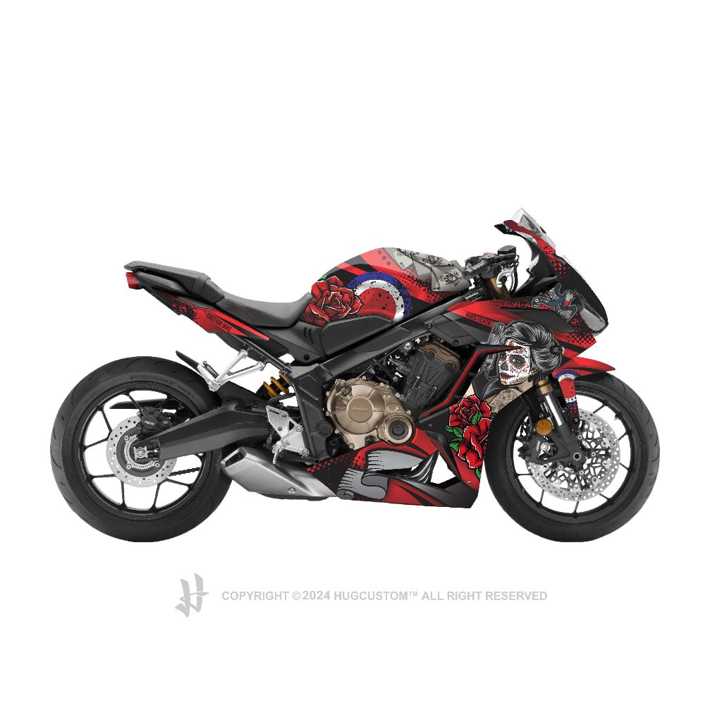 Hugsticker สติ๊กเกอร์ CBR650R ลาย Old School