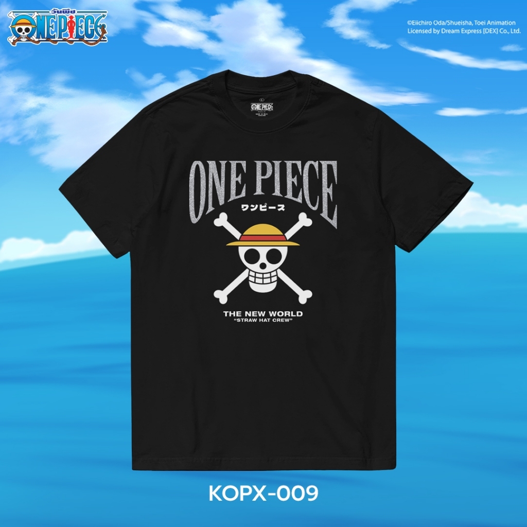 เสื้อยืดแฟชั่น "One Piece" ลิขสิทธิ์แท้100% สตรีทแฟชั่น โอเวอร์ไซส์ คอกลม แขนสั้น (KOPX-009)