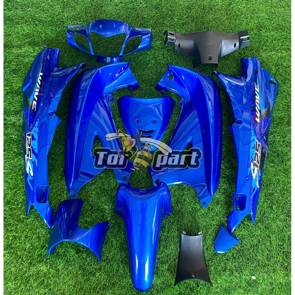 ชุดสี Wave125 s/r เกรดงานArm (สีน้ำเงินล้วน) สติกเกอร์ลายแต่งสีน้ำเงิน!!!