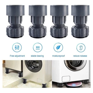 ขารองเครื่องซักผ้า 4ชิ้น ขายาง ฐาน ฐานรองปรับความสูง ขายางกันสั่น กันลื่น กันเสียง ใช้ได้กับเครื่องซักผ้า ตู้เย็น