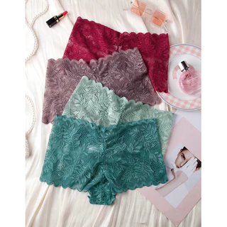 กางเกงในผ้าลูกไม้นิ่มทั้งตัว เอวต่ำ มี 5 สี #2287