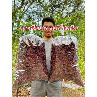 กระเจี๊ยบไทยแห้ง1โล สีสวยสดใหม่แดงแป๊ดเปรี้ยวจี๊ด ออร์แกนิก ปลอดสาร