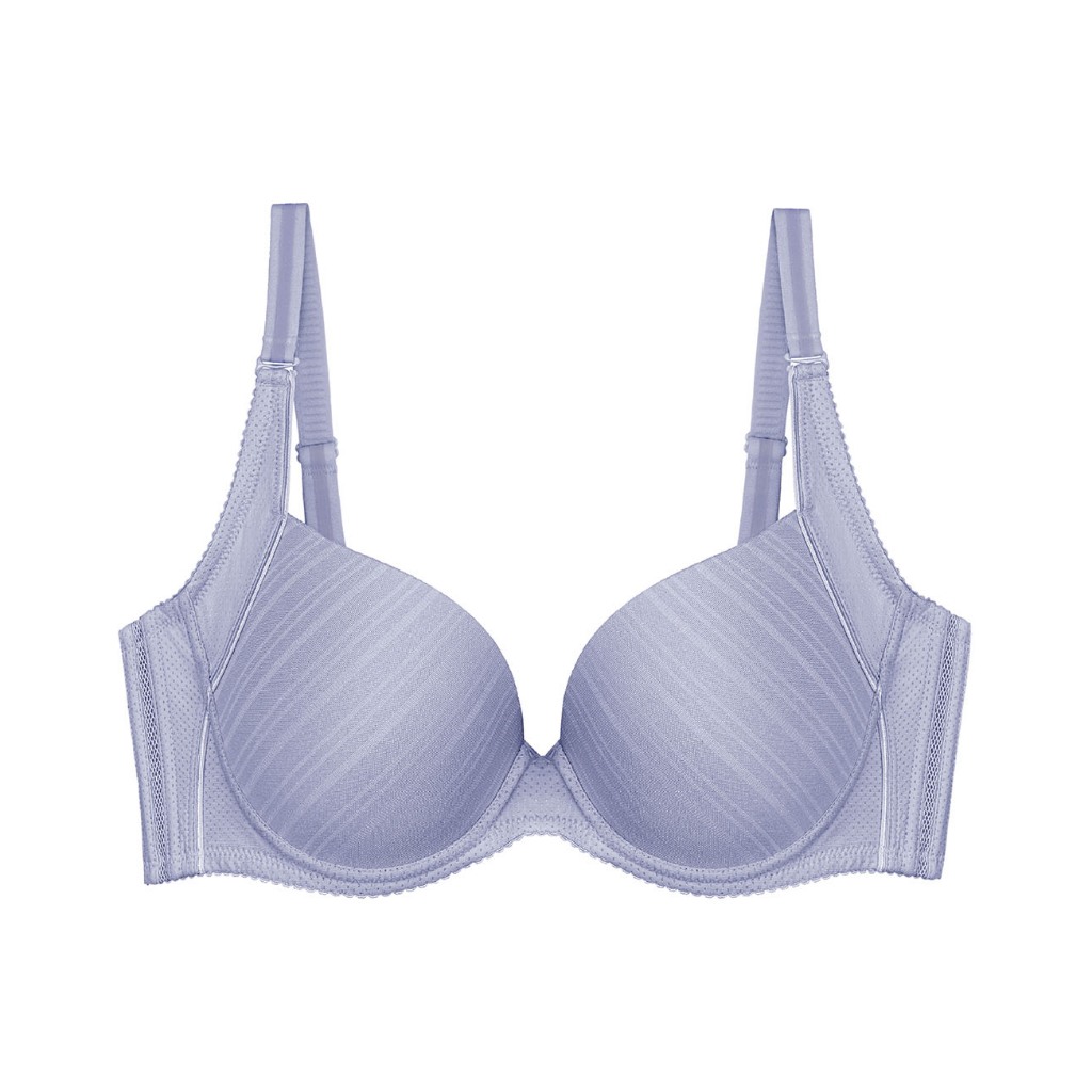 Triumph เสื้อชั้นในมีโครงแบบไม่ดันทรงเต้าทรงตัดเย็บแบบเสริมไซด์ซัพพอร์ท รุ่น Pure Invisible WHP รหัส 10188657 สีเทา 7686