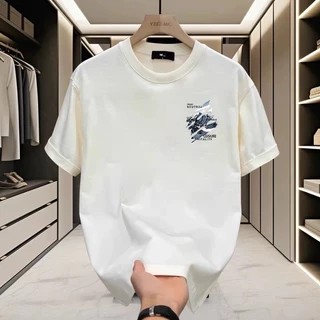Basi💥 เสื้อผู้ชาย เสื้อยืด oversize สตรีท เกรดพรีเมียม โคตรนุ่ม เสื้อคอตตอน100% ไม่หดตัวลาย ลาย "TREND NEUTRAI"