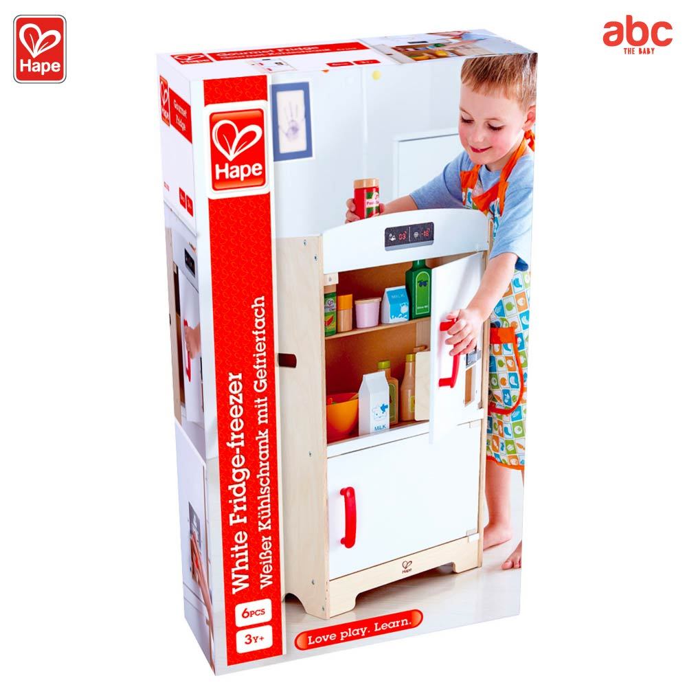 Hape لعبة خشبية ثلاجة أطفال White Fridge-Freezer لتنمية المهارات للأطفال من 3 سنوات فما فوق صورة 7