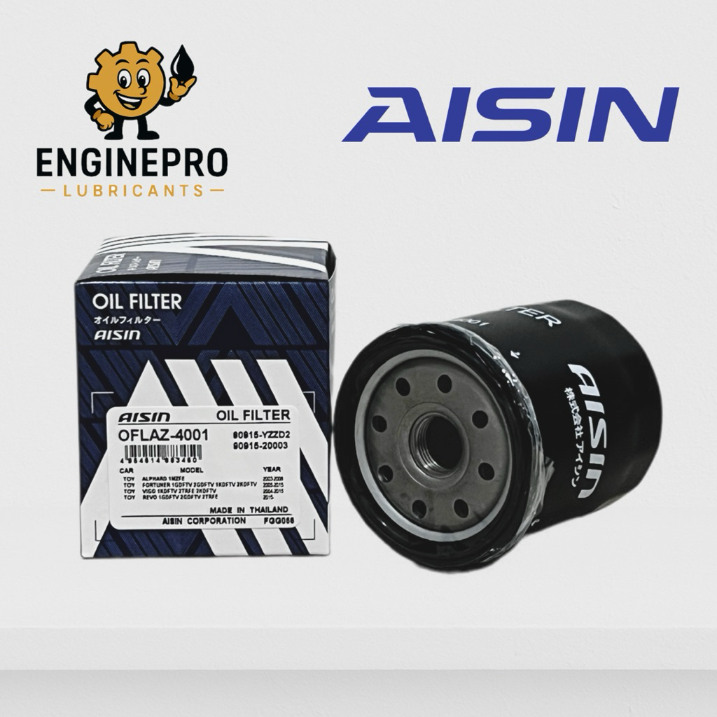 กรองน้ำมันเครื่อง AISIN 4001 Vigo Revo Fortuner innova Ventury Alphard Hice [OFLAZ-4001]
