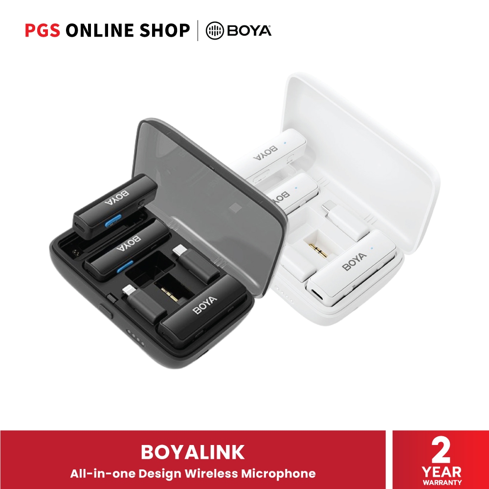 BYA-BOYALINK Design Wireless Microphone, ไมค์ไร้สาย, ไมค์ไลฟ์สด, ตัดเสียงรบกวน, สำหรับ ASMR, เชื่อมต
