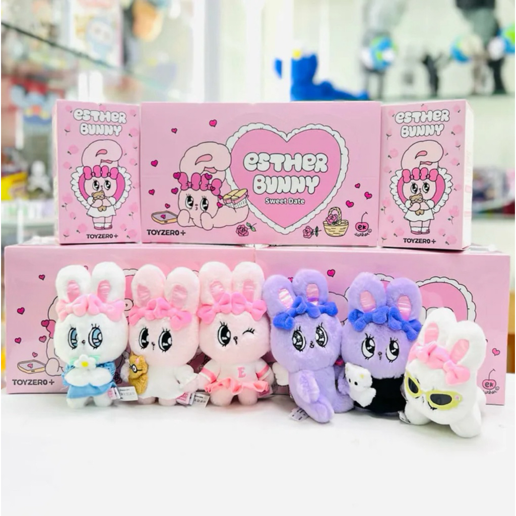 ร้าน🇹🇭 พร้อมส่ง✨ ตุ๊กตาพวงกุญแจ ลิขสิทธิ์แท้ ได้ 1ตัว - Esther Bunny Sweet Date Series Plush Keychain by Toyzero+