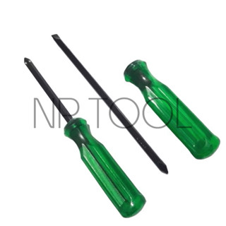 NP-124 ไขควงสลับ ขนาด4นิ้ว ก้านดำด้ามเขียว