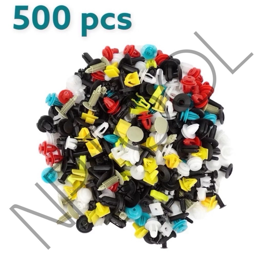 NP-53  พร้อมส่ง หมุดกิ๊บล็อคกันชน หมุดพลาสติก หมุดยึดพลาสติก 500ชิ้น ใช้ได้กับรถหลากหลายแบรน์ หลายยี้ห้อ ไม่ว่าจะเป็นรถ