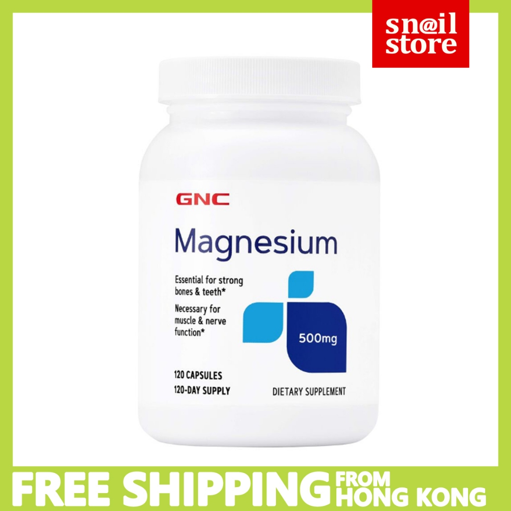 GNC Magnesium （EXP 2028） Capsules 500mg - 120 Capsules (120 Servings)