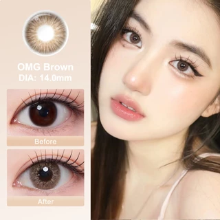 Magister & Realcon [ซื้อ 1 แถม 2] Magister คอนแทคเลนส์ Mini Brown 14mm อนแทคเลนส์สายตาสั้น คอนแทคเลนส์สี คอนแทคเลนส์แก้
