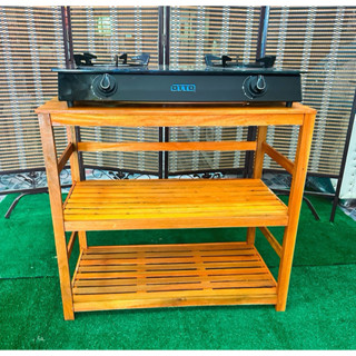 โต๊ะวางของ โต๊ะวางเตา โต๊ะอเนกประสงค์ไม้แท้ แข็งแรง ประกอบสำ…