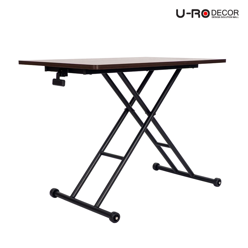 U-RO DECOR โต๊ะปรับระดับ รุ่น NIKKI (นิกกิ) สีวอลนัท  ขนาดW90 x D60  x H10-71 cm. โต๊ะอเนกประสงค์ โต๊ะกลาง ADJUSTABLE