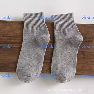 ถุงเท้าข้อกลาง ถุงเท้างานไทย คุณภาพดี พร้อมส่ง🧦 ดำ ขาว เทาZKSOCKS