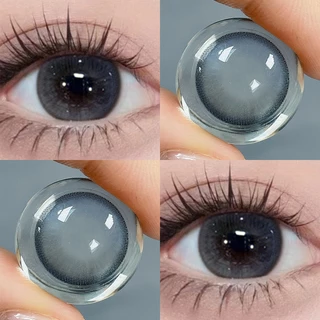 MIDROO[-1.00°~-8.00°]คอนแทคเลนส์บิ๊กอาย สีกาแฟนมเกาลั Bean Natural bule ขนาดมินิ -14.2mm cod