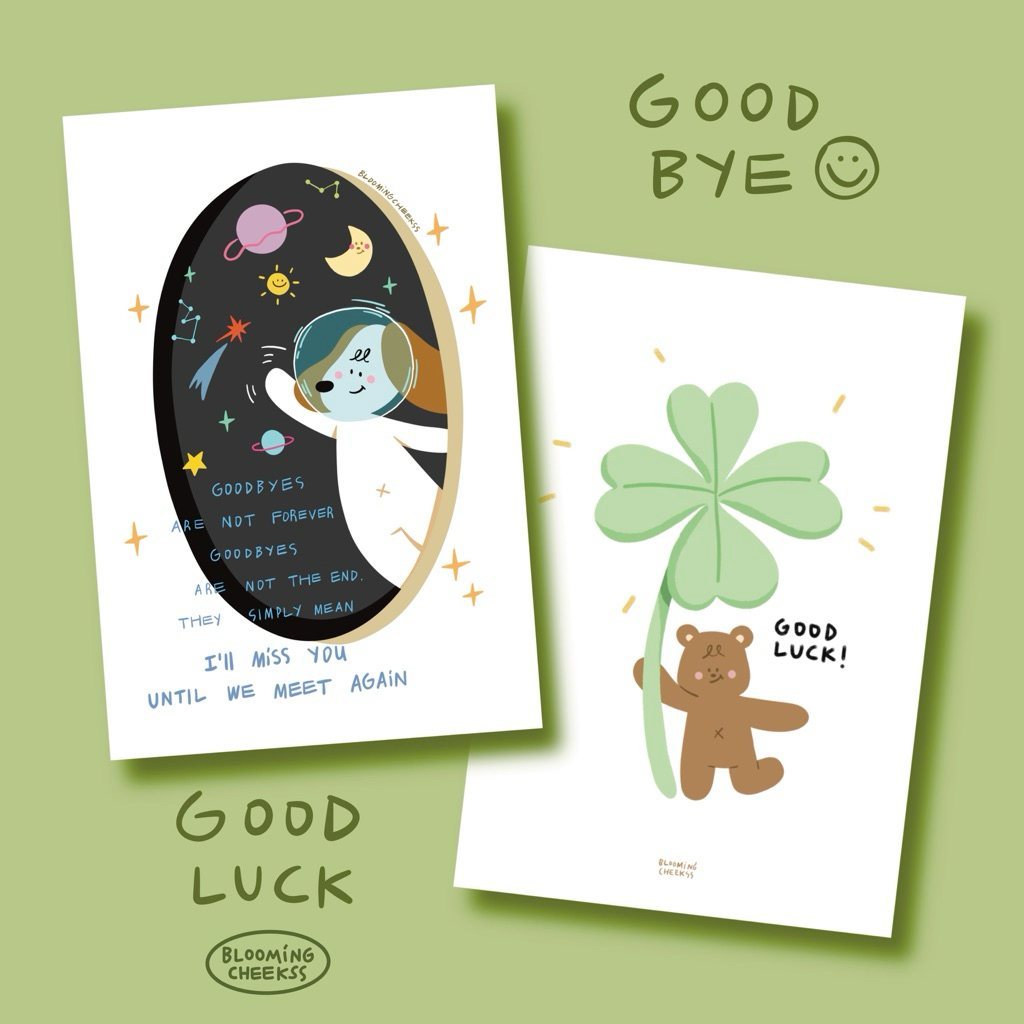 การ์ดปัจฉิม Good bye, Good luck card เรียนจบ การ์ดอวยพรแสดงความยินดี