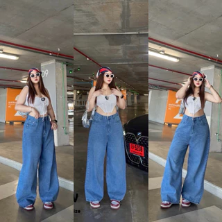 (11)Buggy jeans (รุ่น5สี) ทรงสวย เป๊ะ ผ้าดีใส่แล้วดูผอมเพรียว เก็บพุง พรางหุ่นได้ดี กำลังฮิต เสื้อผ้าสาวอวบอ้วน ไซส์ใหญ่