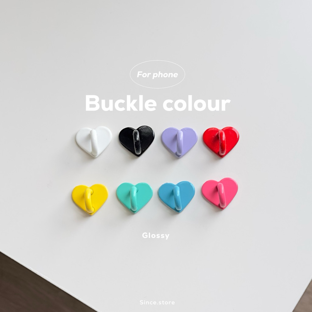 Buckle สีล้วน • ขนาด 2*1.8 cm 🐟 บัคเคิ้ลติดหลังมือถือ 8 color • สีล้วนทั้งอัน 🫶🏻 ร้านไทยส่งด่วนได้ 🛵ใช้เป็น Keychain ได้