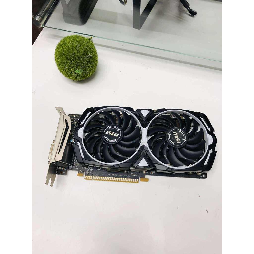 การ์ดจอ RX 480 4GB OC MSI ARMOR ไม่มีกล่อง ใช้งานปกติ เทสผ่าน มีแต่ช่อง dvi มีตัวแปลงให้่
