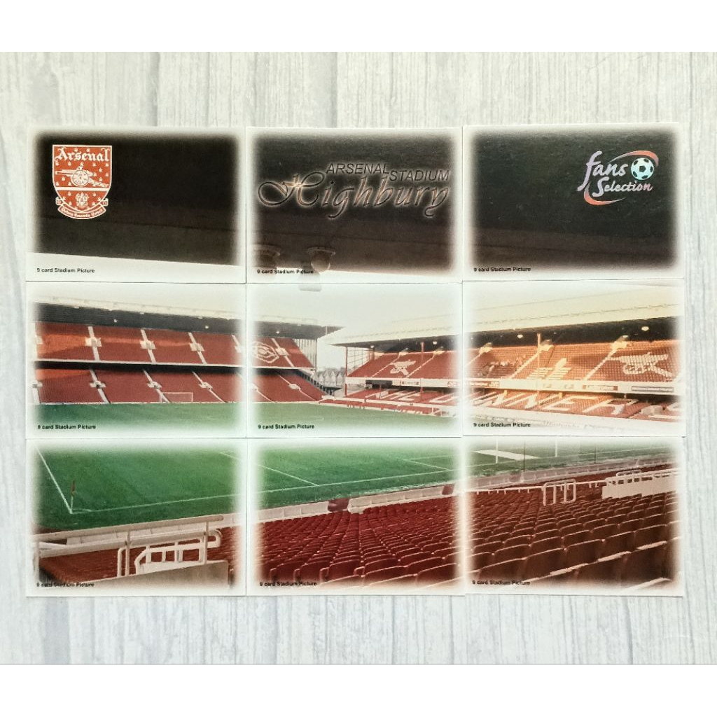 การ์ดสนามฟุตบอล ทีมอาร์เซน่อล FUTERA FANS SELECTION ARSENAL 1997 SOCCER CARD
