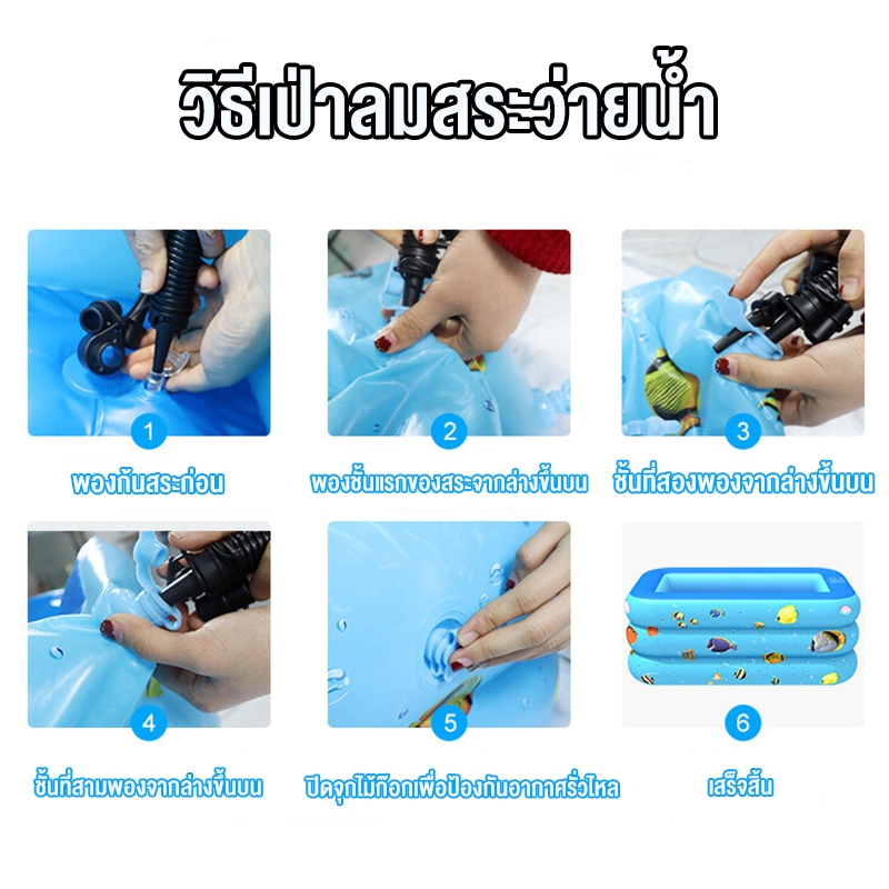 【รับประกัน 30 ปี】สระน้ำเป่าลม สระน้ำ 3ชั้น สระน้ำเด็ก สระเป่าลมเด็ก ขนาดใหญ่มาก สระว่ายน้ำเด็ก สระว่ายน้ำเป่าลม - รูปที่ 3
