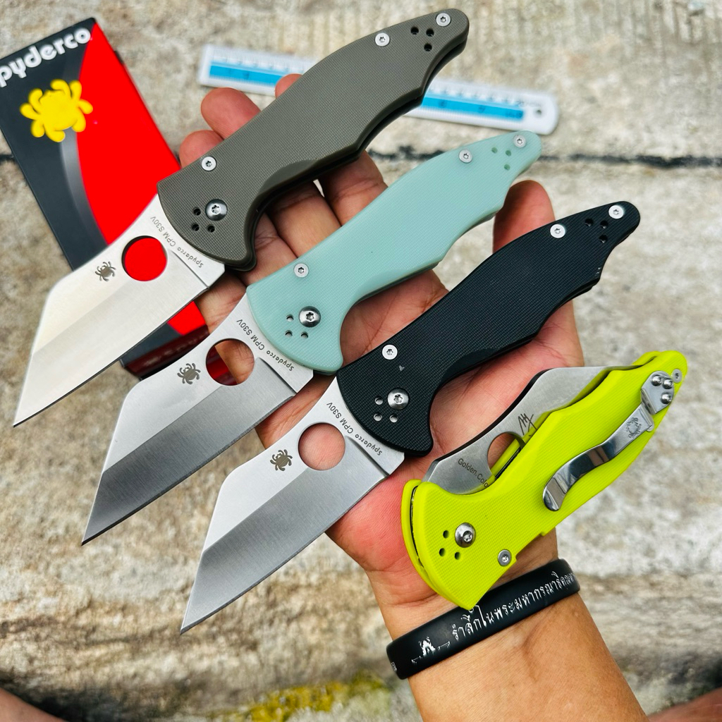 มีดพับ Spyderco รุ่น C85GP2 "YOJIMBO2 สีส้ม,ดำ,เขียว,น้ำตาล,เขียวหยก