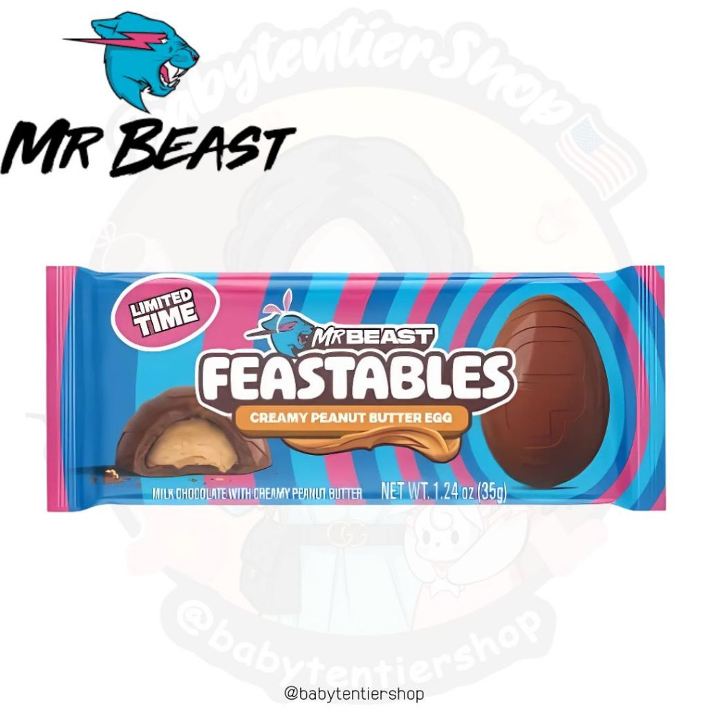 พร้อมส่ง🛵 ช็อคโกแลต MrBeast Feastables Chocolate Eggs Limited Edition (35g)