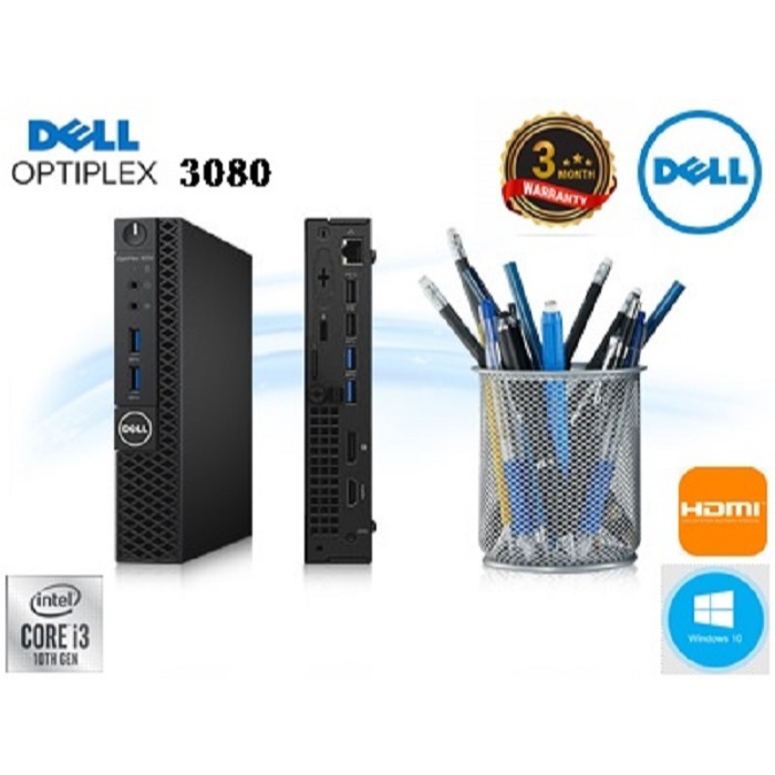 COMPUTER คอมพิวเตอร์ DELL OPTIPLEX 3080 Micro CORE I3 GEN 10 RAM 8 GB WINDOWS 10 แท้ ครบชุด สเปคแรง 