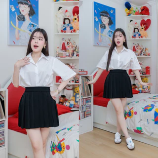 💎กระโปรงพลีทนักศึกษา เอวยางยืด จีบเล็ก จีบกลาง จีบทวิส ความยาว 14 - 36 นิ้ว