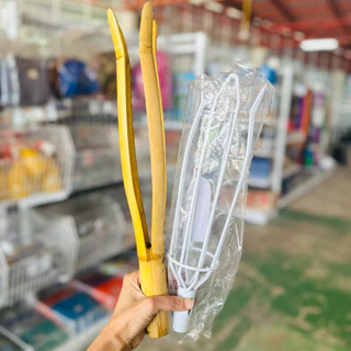 ที่สอยมังคุด ตราค้างคาว เคลือบผิวพลาสติกสีขาว (ที่สอยผลไม้, ที่สอยมะละกอ, ตะกร้อสอยผลไม้)