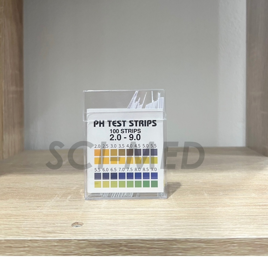 กระดาษลิตมัส วัดค่าพีเอส / pH paper ช่วง 2.00-9.00 (100ชิ้น)