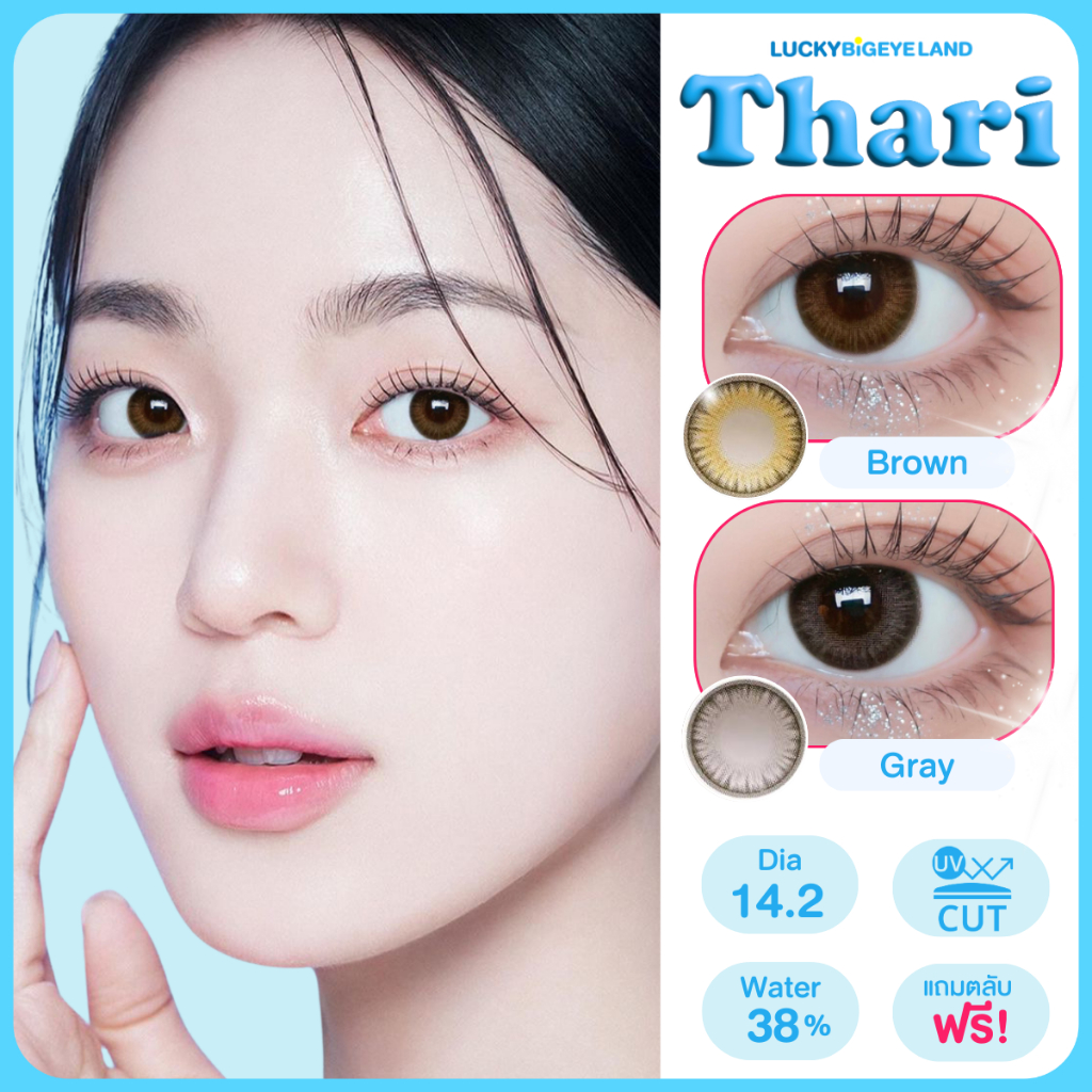 คอนแทคเลนส์ Thari Gray / Brown (Wink Lens) ขนาดมินิ ✨