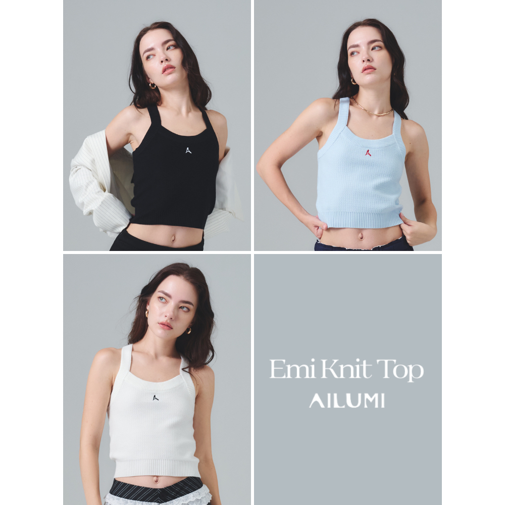 AILUMI - Emi Knit Top เสื้อกล้ามไหมพรม ทรงสวย ใส่เดี่ยวหรือเลเยอร์ได้หลายลุค