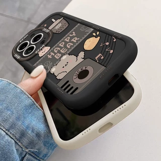 เคส For IPhone 11 7 8 Plus 15 16 Pro Max XR 12 13 14 X XS MAX 6 6s SE 2020 เคสโทรศัพท์กันกระแทกนุ่ม การป้องกันเลนส์กล้อง