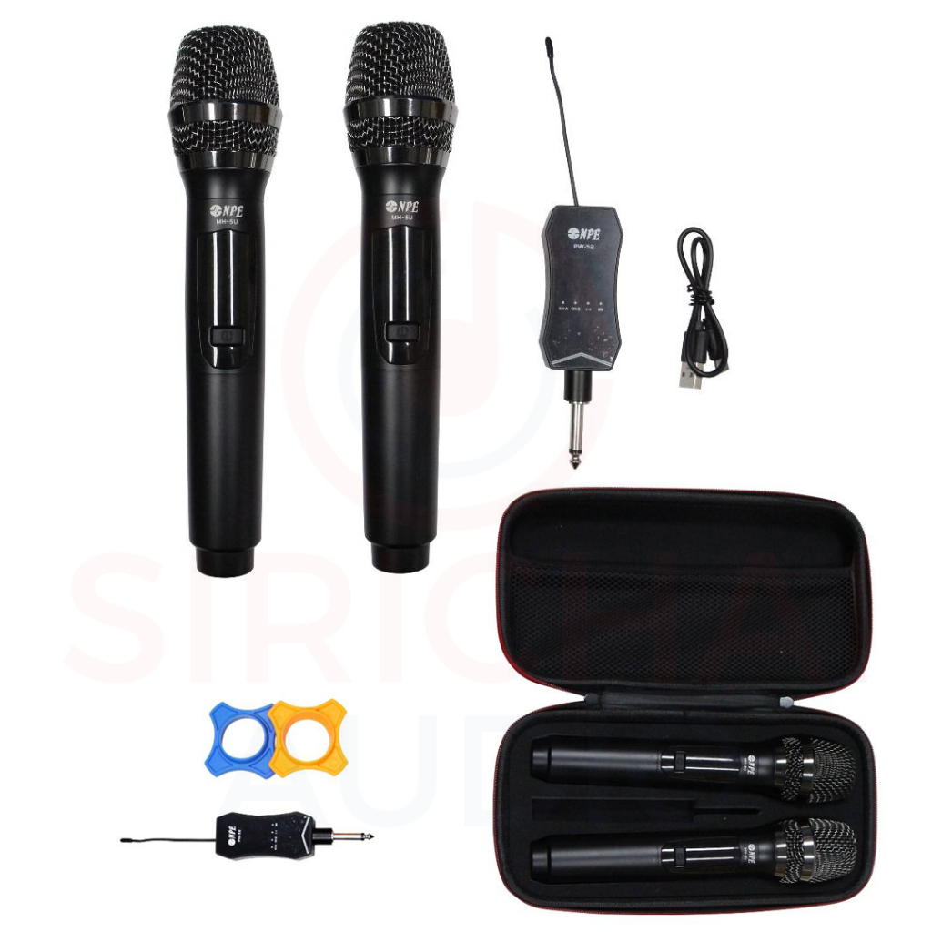 ไมค์ลอยคู่ NPE รุ่น PW52 อลูมิเนียมUHF (Wireless microphone NPE PW-52/MH-5U/MH-5U)