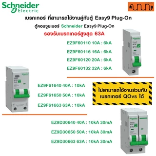 ตู้คอนซูมเมอร์ Schneider Easy9 Plug-On 4, 6, 8, 10, 14 ช่อง ตู้ไฟบ้าน ของแท้ มอก. IP4X (ตู้เปล่า)