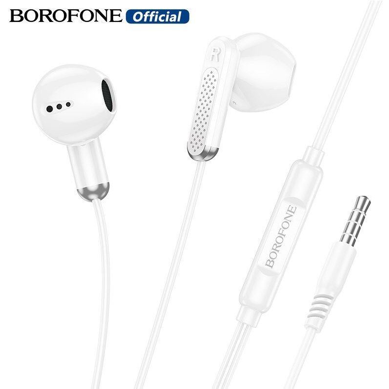 BOROFONE BM54 หูฟัง BM54 Small talk earphones with microphone, 3.5mm plug, 1.2m cable