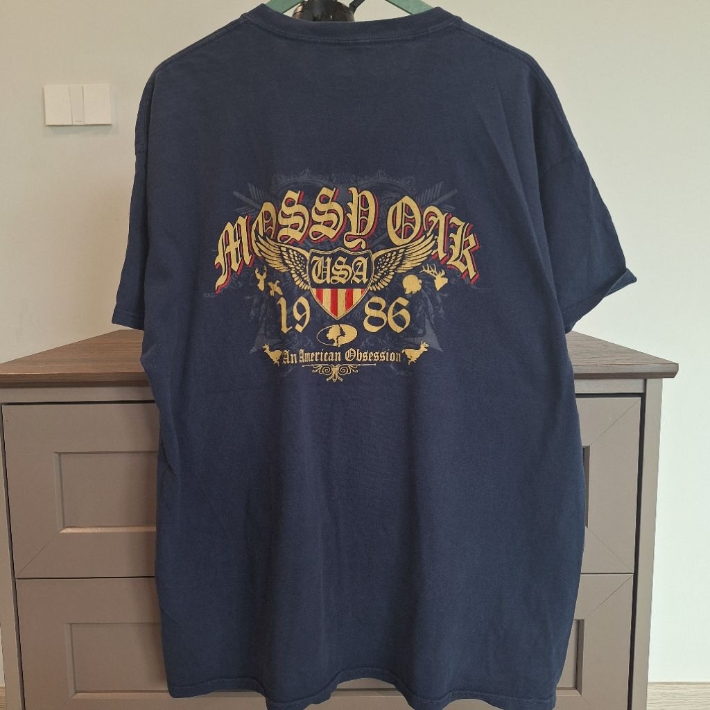 เสื้อยืด ลายเดินป่า Mossy oak 1986 an american obsession  size 2XL (AD13)
