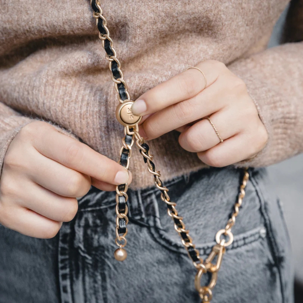 MAGEASY Leather Chain Adjustable Strap - Classic + Strap Card สายห้อยมือถือ สำหรับสะพายไหล่/คาดตัว - รูปที่ 4