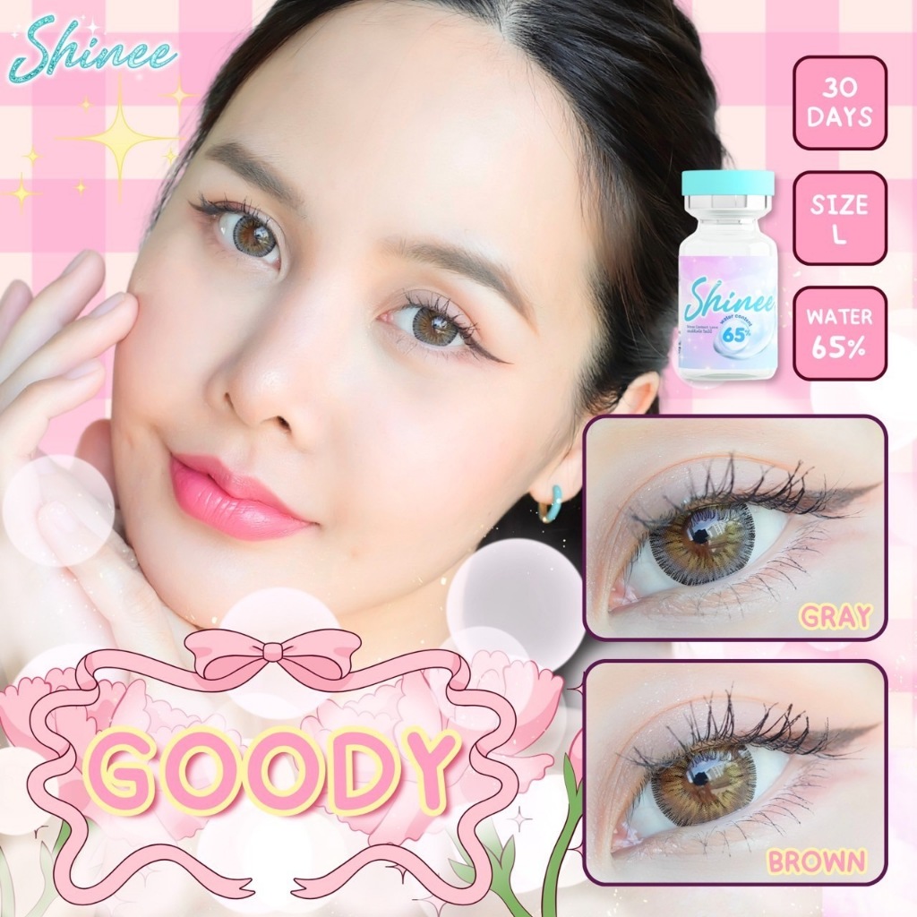 คอนแทคเลนส์🌈Goody🌈 Brown / Gray (Shinee) ขนาดกลาง💖