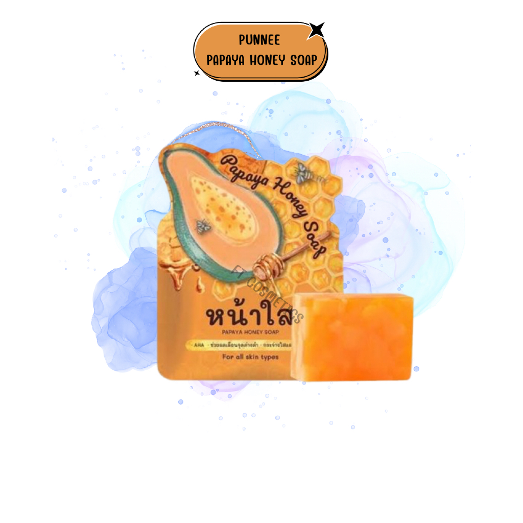 สบู่ Punnee Papaya Honey Soap