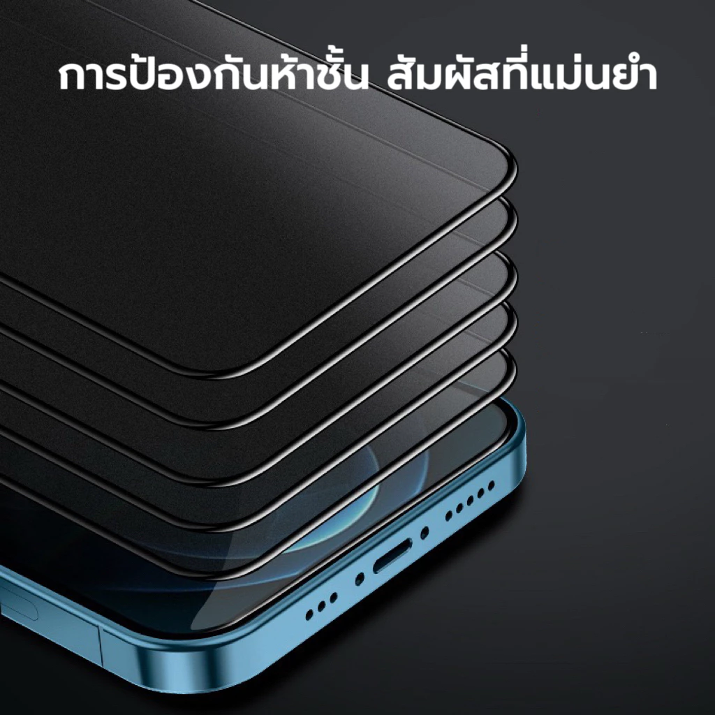 KONG ฟิล์มกระจกเต็มจอ ด้าน สำหรับ iPhone นิรภัย AG 17Air/17 Pro Max11/16E 16/15/14/13/12 mini 6Plus/7/8 Plus X XR XS Max thumbnail 6