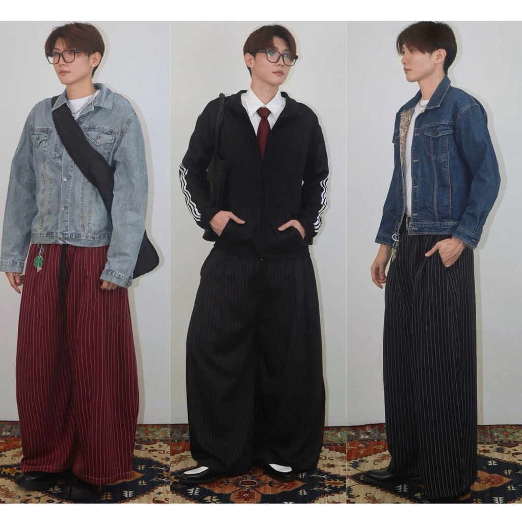 Pinstripe bolloon pants