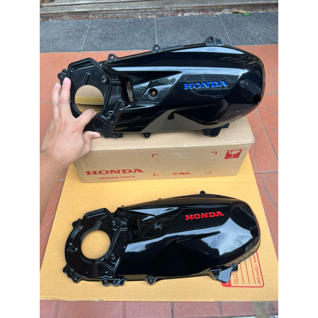 ฝาครอบเครื่อง ครอบแคร้ง Giorno งานศูนย์ Hondaแท้ 100% ทำดำเงาดำดุหยอดแดง เงาฉ่ำๆ แล็คเกอร์2Kทนๆสวยๆเงาๆ
