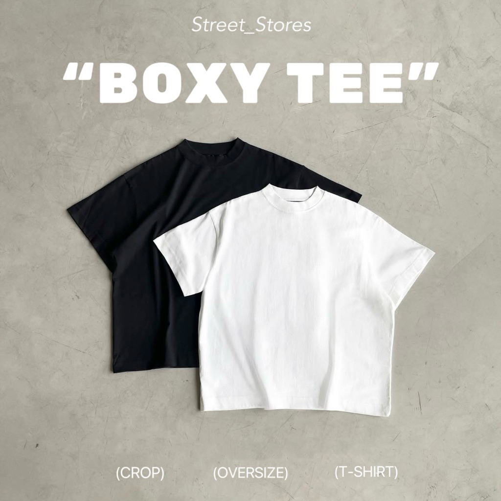 เสื้อยืดครอป ทรงBoxy คอฟิต ผ้าคอตตอนพรีเมียม  ผู้ชาย Clothing
