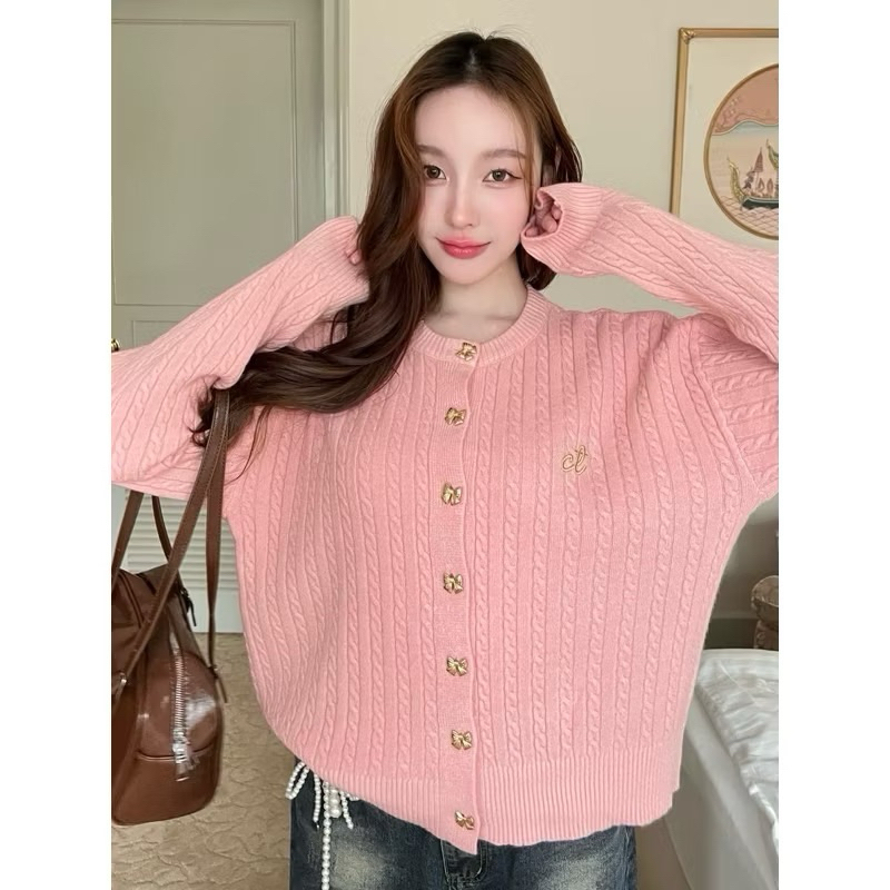 (New in pack) Cintage♡ CT1989 คาร์ดิแกนbowny789 🎀 สี Rose plait(bowny)